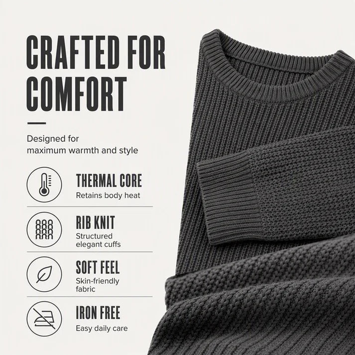 ✨The 2026 collection with 50% off 🎁Men’s crew-neck jumpers – soft, relaxed jumpers, classic long-sleeved jumpers with ribbed hems