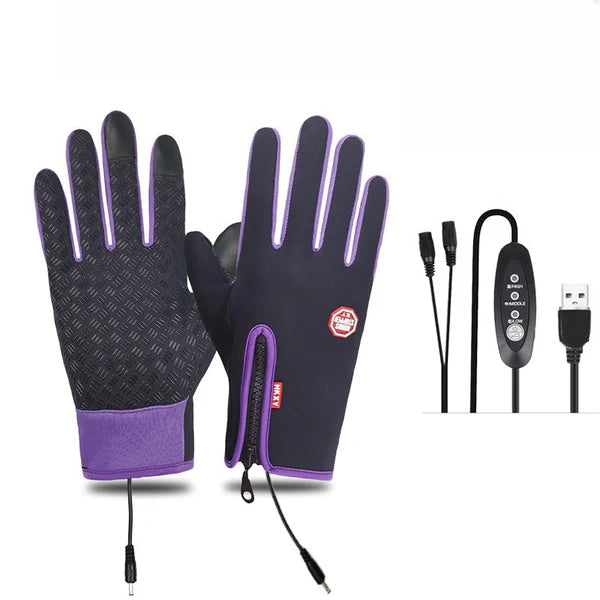 Crestsport™ Outdoor Heated Gloves Windproof and Waterproof with Plus Velvet-1