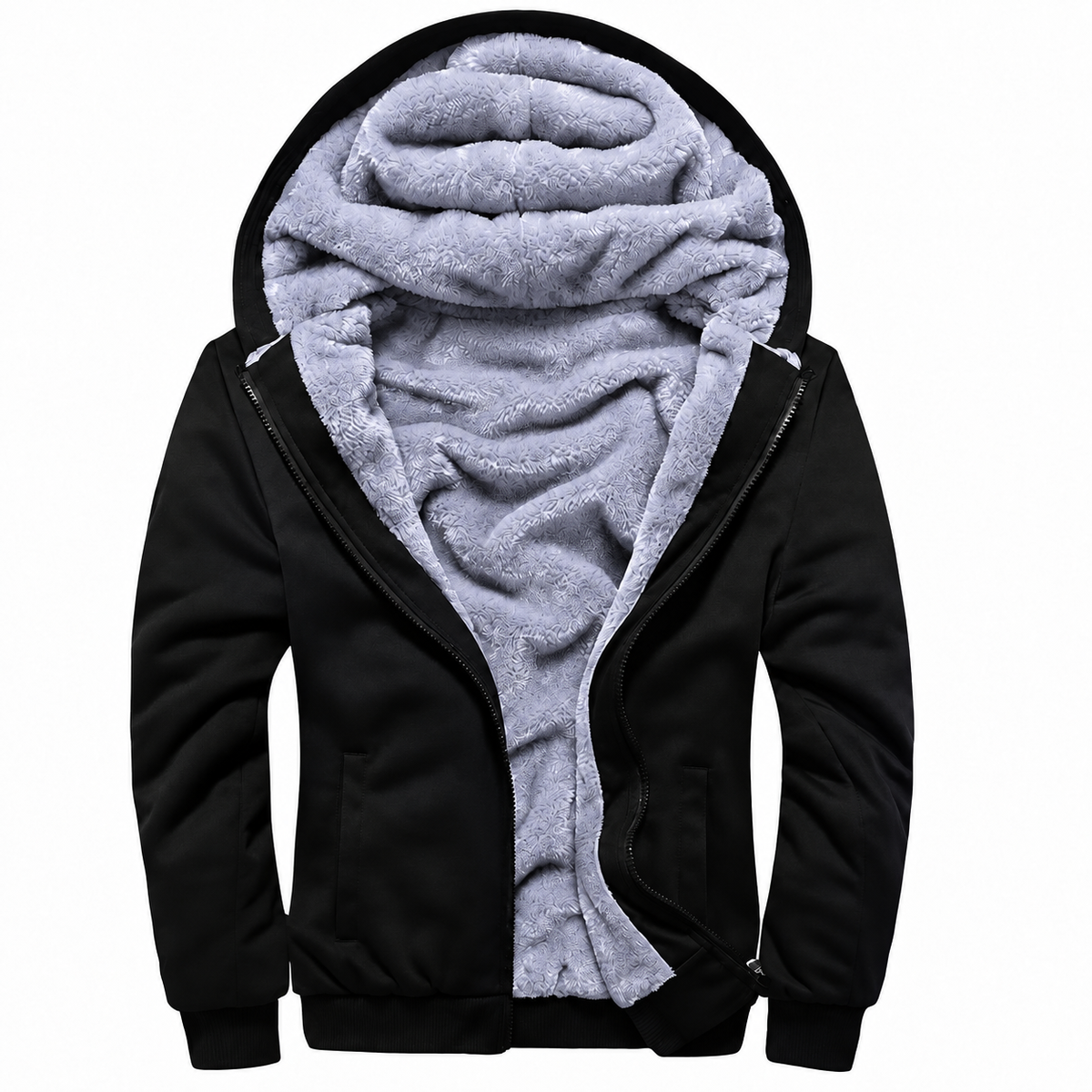 Men’s Ultra-Warm Fleece-Lined Hooded Jacket