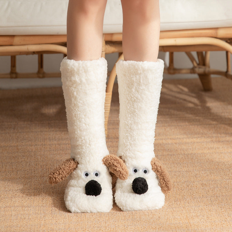 CrestSport Ultra-thick Cute Puppy Slipper Home Socks