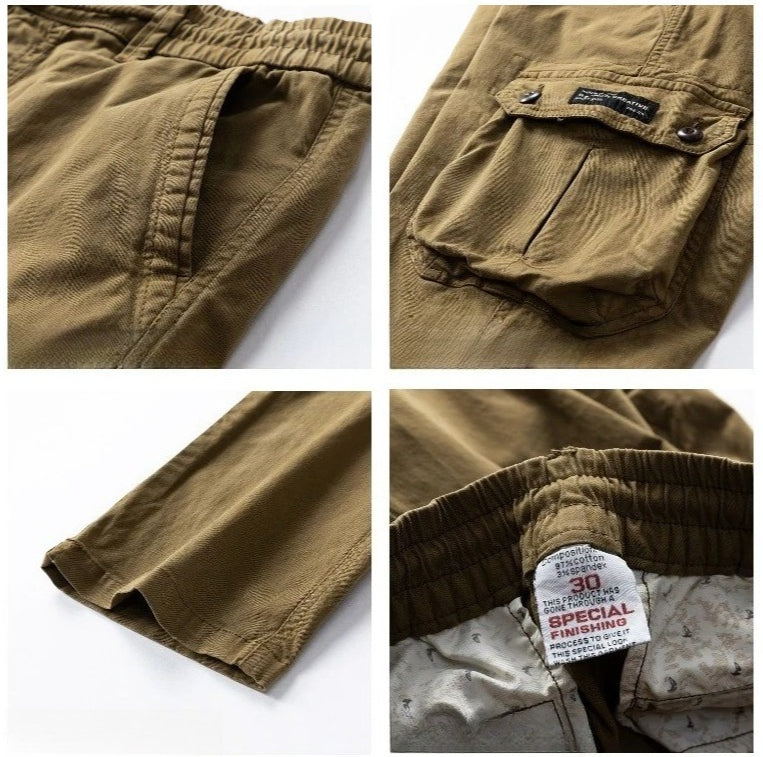 American Vintage Men's Work Pants | Straight Leg, Mid-Rise, Multi-Pocket Cotton Blend
