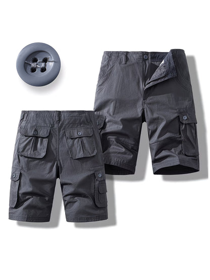 New cargo shorts, 100% pure cotton, skin-friendly, multi-pocket outdoor shorts, suitable for both home and outdoor wear, wrinkle-resistant and durable.