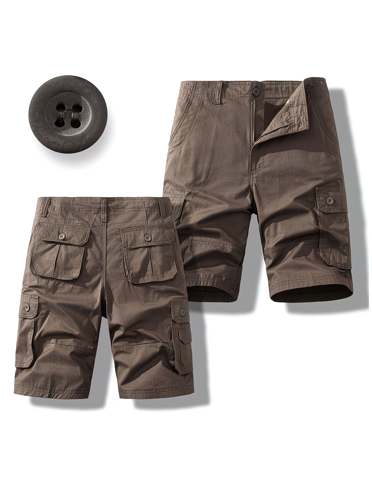New cargo shorts, 100% pure cotton, skin-friendly, multi-pocket outdoor shorts, suitable for both home and outdoor wear, wrinkle-resistant and durable.