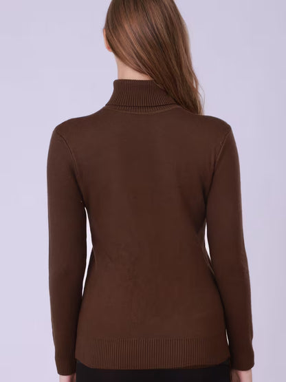 Women's Turtleneck Pullover · Winter Warm Lined Knitted Jumper