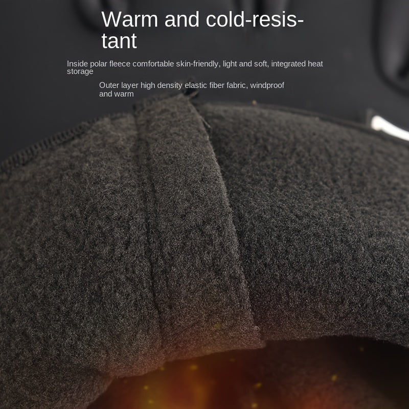 Outdoor Sports Gloves Short Plus Velvet Windproof Waterproof