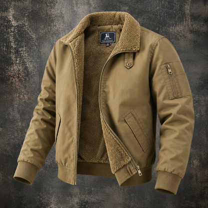 Sherpa-Lined Bomber Jacket
