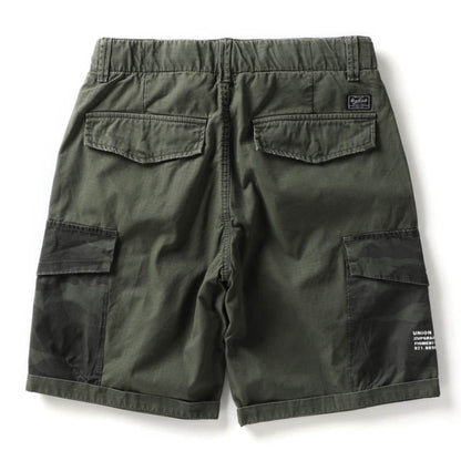 Casual Camo Panel Pocket Utility Style Men's Shorts