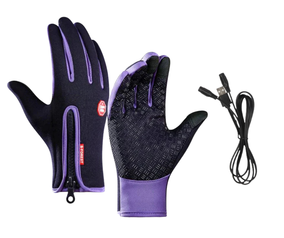 Crestsport™ Outdoor Heated Gloves Windproof and Waterproof with Plus Velvet