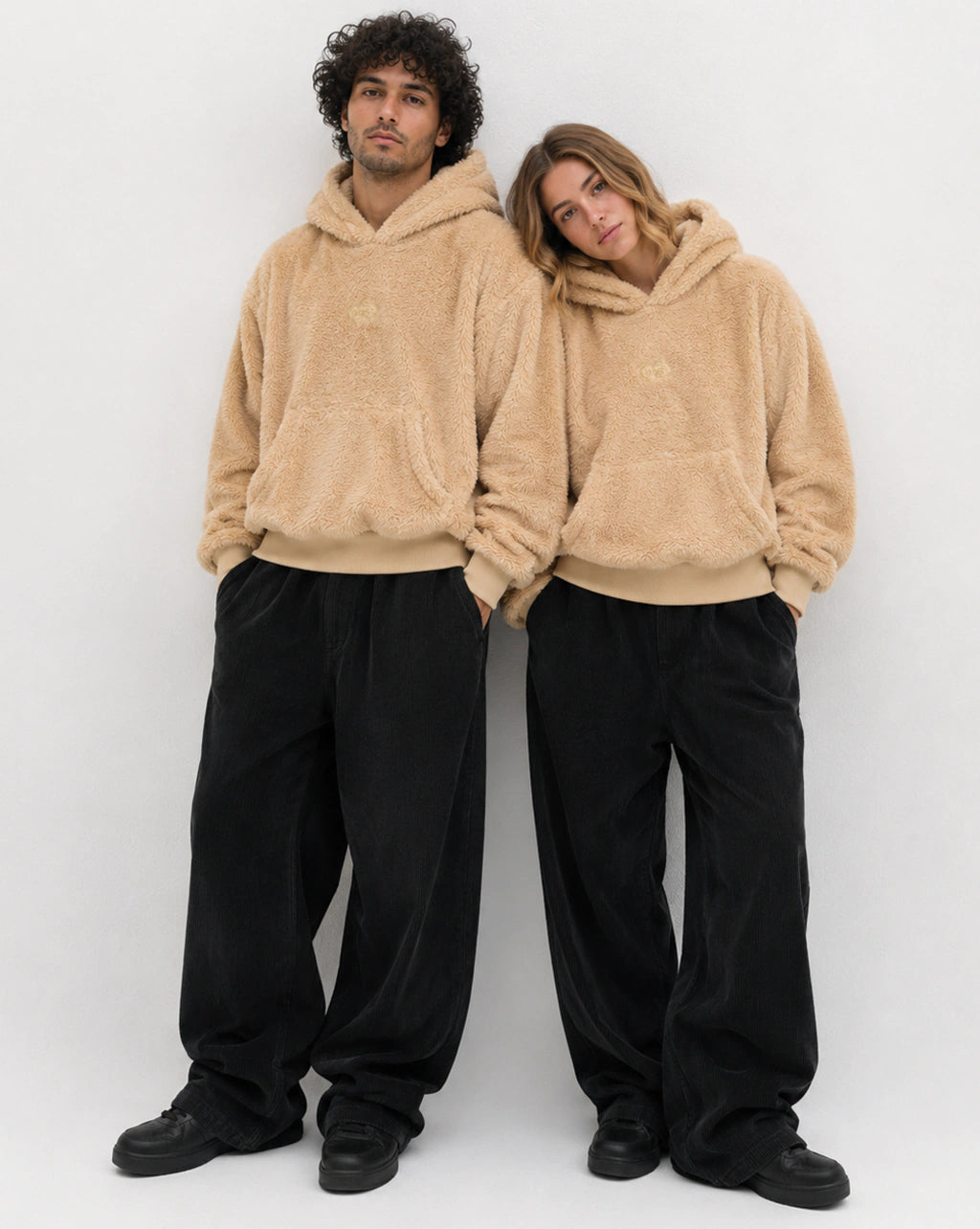Unisex Double-Sided Fleece Hoodie