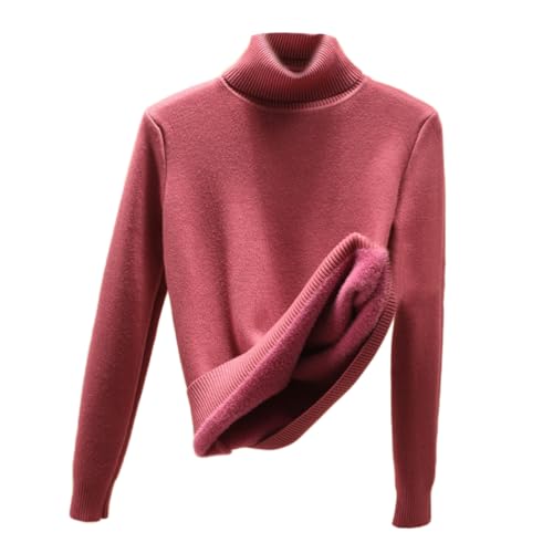 Women's Turtleneck Pullover · Winter Warm Lined Knitted Jumper