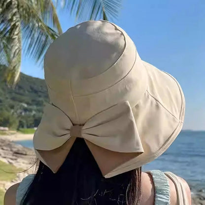 Bowknot Wide BrimSun Protective Hat