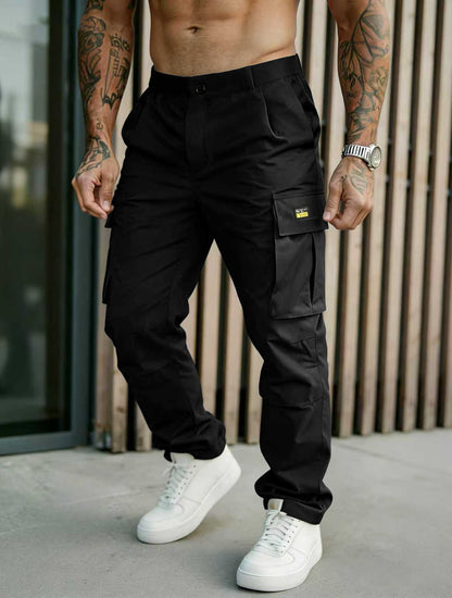 Men's classic solid color cargo pants-Buy any 2 free shipping