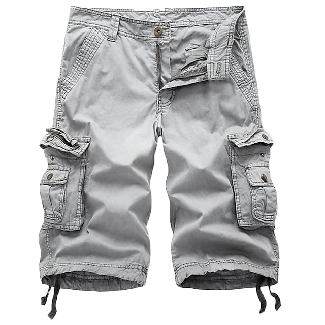 Crestsport Mens Cargo Shorts Multi Pockets Twill Cargo Shorts