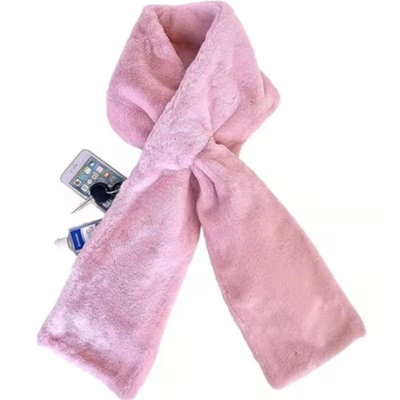 Multi-Pocket Scarf | Soft & Warm, Machine Washable, Versatile Use