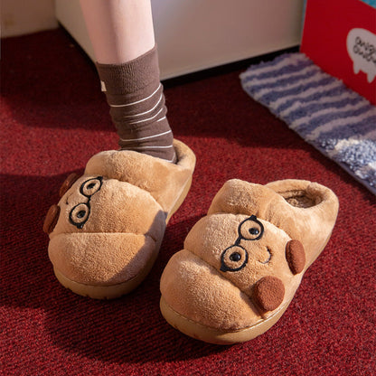 🥐 Croissant Bread Slippers – Cute, Fluffy & Cozy