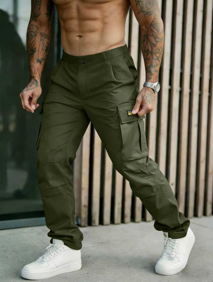 Men's classic solid color cargo pants-Buy any 2 free shipping