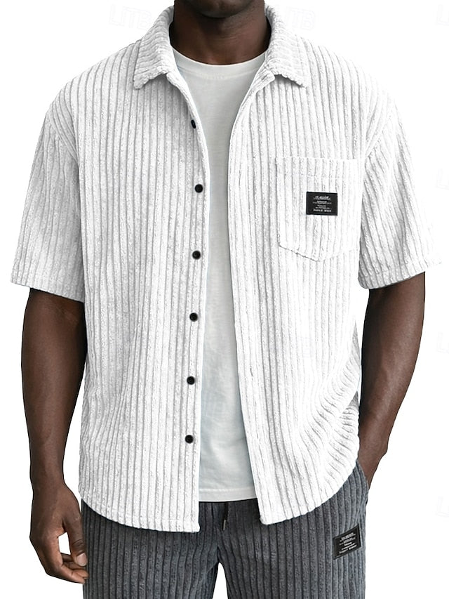 Corduroy Collection: Men's Casual Shirt, Trousers & Shorts – Classic Style for Daily & Outdoor