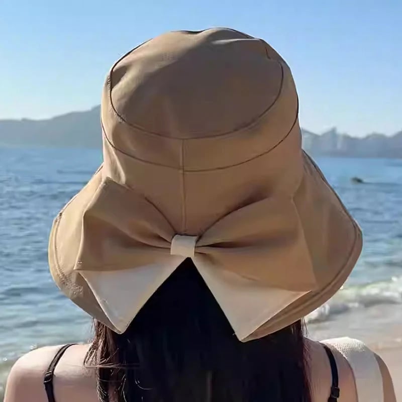 Bowknot Wide BrimSun Protective Hat