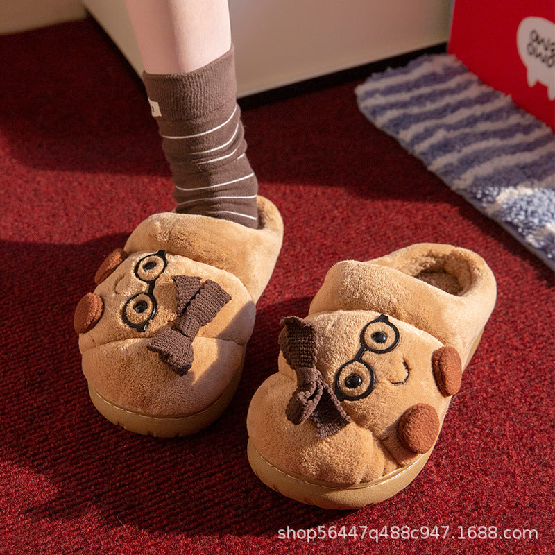 🥐 Croissant Bread Slippers – Cute, Fluffy & Cozy