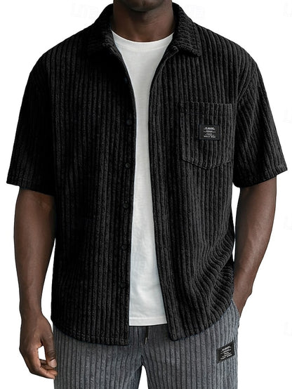 Corduroy Collection: Men's Casual Shirt, Trousers & Shorts – Classic Style for Daily & Outdoor
