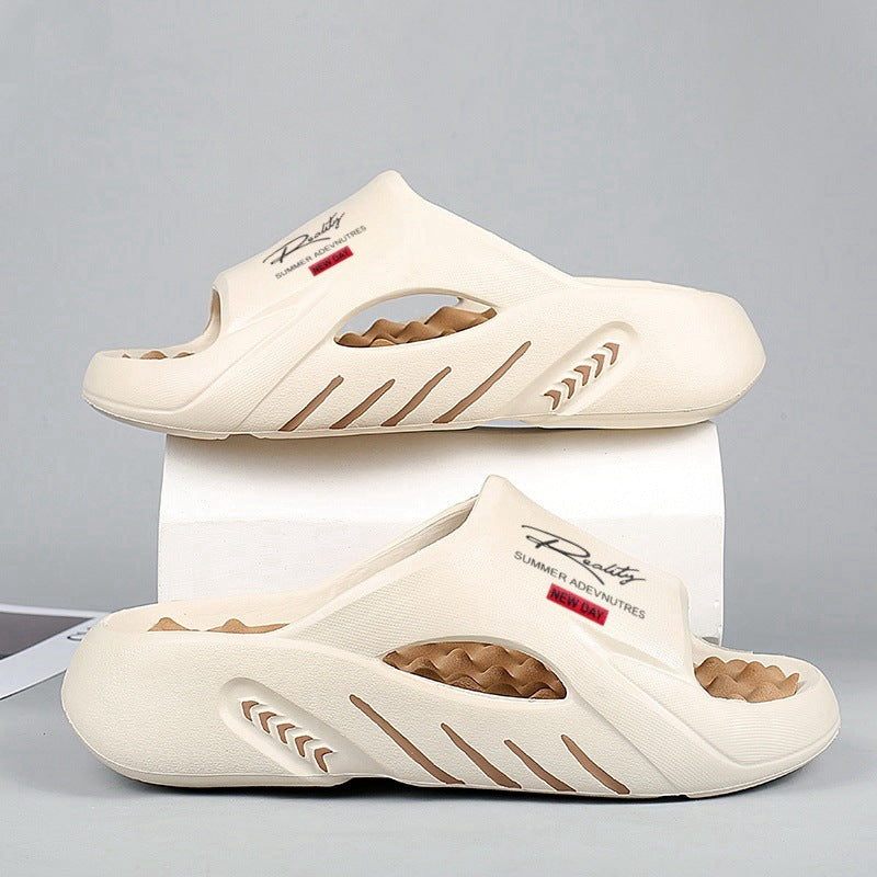 Summer Massage Slippers for Men – Soft Sole Slide Sandals for Indoor & Outdoor, Casual & Beach Use