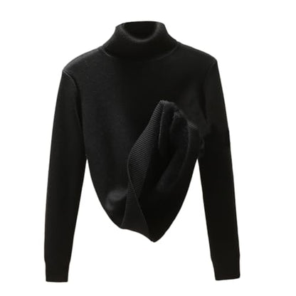Women's Turtleneck Pullover · Winter Warm Lined Knitted Jumper