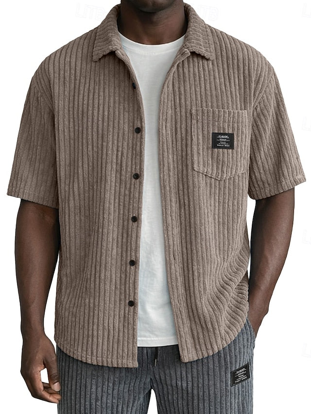 Corduroy Collection: Men's Casual Shirt, Trousers & Shorts – Classic Style for Daily & Outdoor