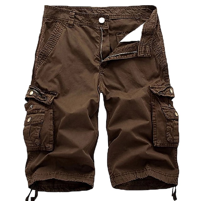 Crestsport Mens Cargo Shorts Multi Pockets Twill Cargo Shorts