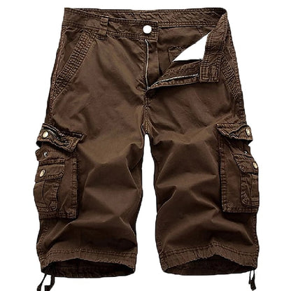 Crestsport Mens Cargo Shorts Multi Pockets Twill Cargo Shorts