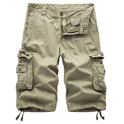 Crestsport Mens Cargo Shorts Multi Pockets Twill Cargo Shorts