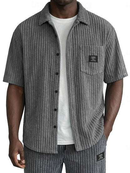 Corduroy Collection: Men's Casual Shirt, Trousers & Shorts – Classic Style for Daily & Outdoor