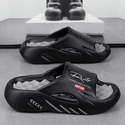 Summer Massage Slippers for Men – Soft Sole Slide Sandals for Indoor & Outdoor, Casual & Beach Use