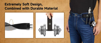Tactical Metal Hook Elastic Belt (Unisex)  - Buckle Invisible Design | Soft Adjustable Side