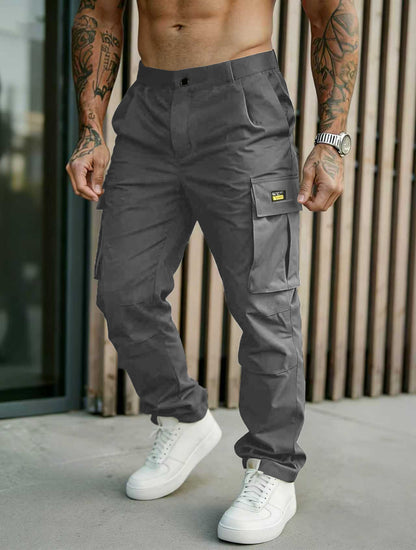 Men's classic solid color cargo pants-Buy any 2 free shipping
