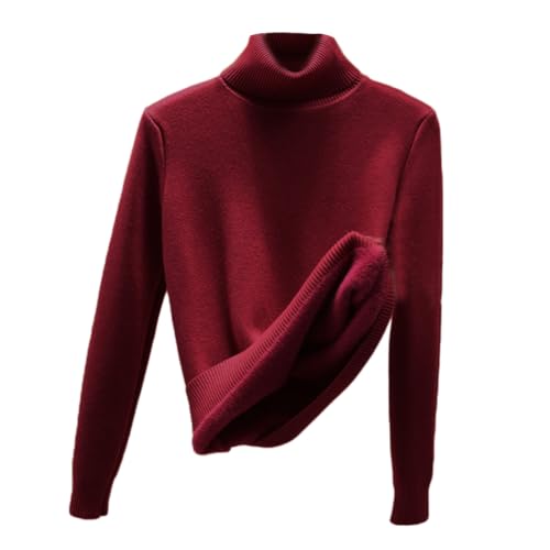 Women's Turtleneck Pullover · Winter Warm Lined Knitted Jumper