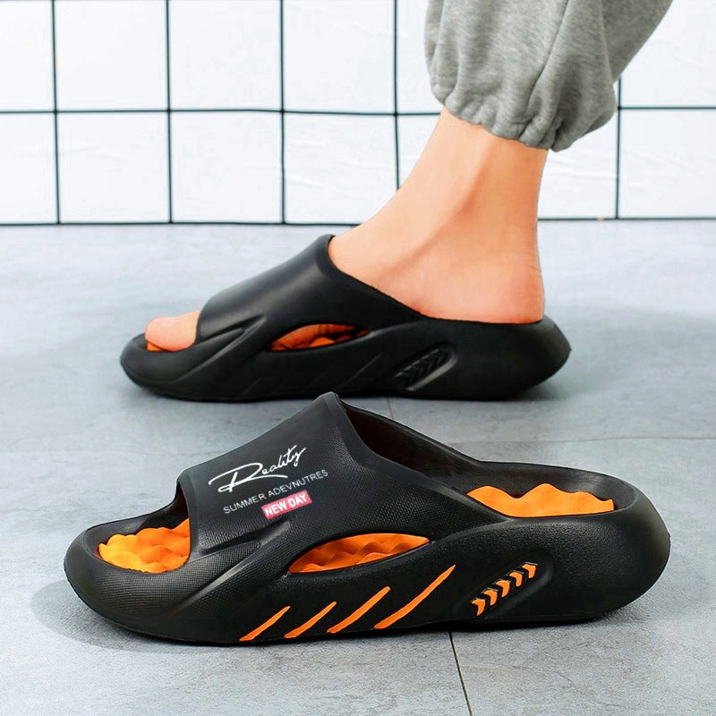 Summer Massage Slippers for Men – Soft Sole Slide Sandals for Indoor & Outdoor, Casual & Beach Use
