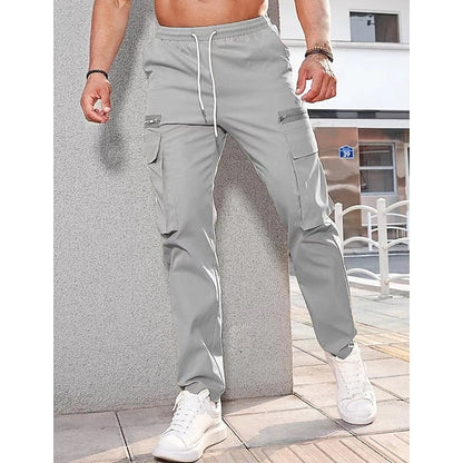 Men's Drawstring Elastic Waist Cargo Pants | Casual Outdoor Fit