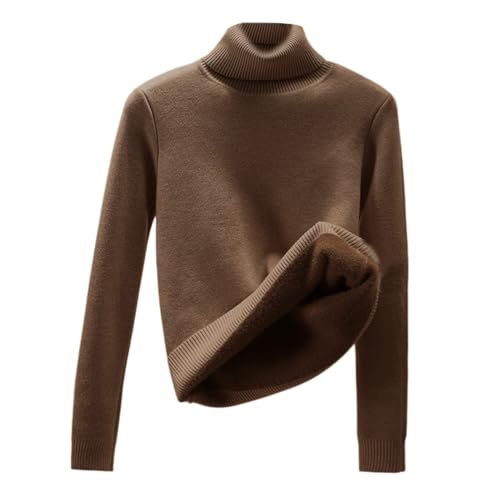 Women's Turtleneck Pullover · Winter Warm Lined Knitted Jumper