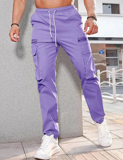 Men's Drawstring Elastic Waist Cargo Pants | Casual Outdoor Fit