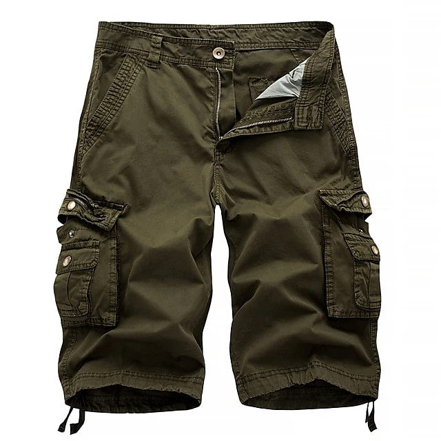Crestsport Mens Cargo Shorts Multi Pockets Twill Cargo Shorts