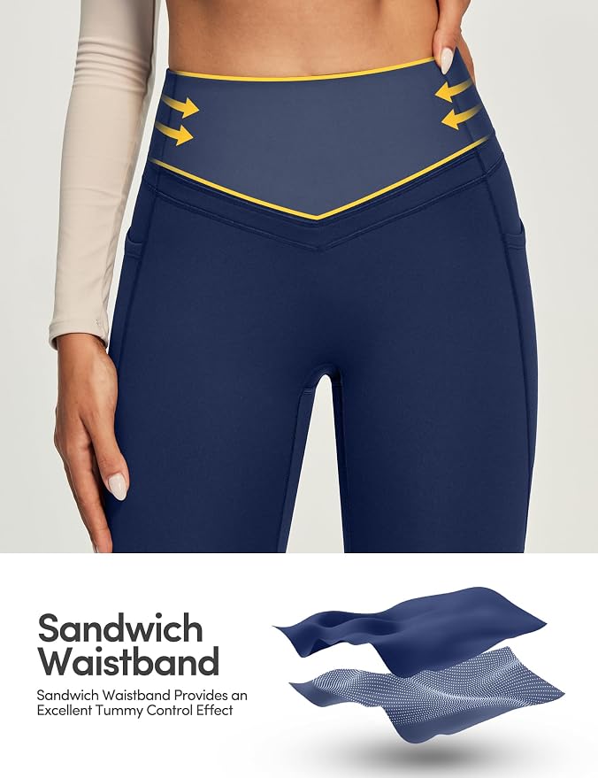 Women's High Waisted Compression Leggings with Tummy Control