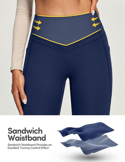 Women's High Waisted Compression Leggings with Tummy Control