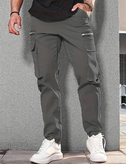 Men's Drawstring Elastic Waist Cargo Pants | Casual Outdoor Fit