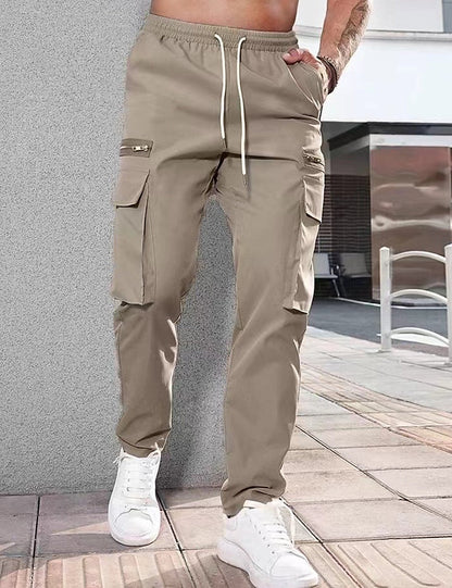 Men's Drawstring Elastic Waist Cargo Pants | Casual Outdoor Fit