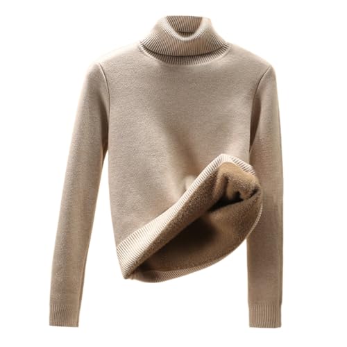 Women's Turtleneck Pullover · Winter Warm Lined Knitted Jumper
