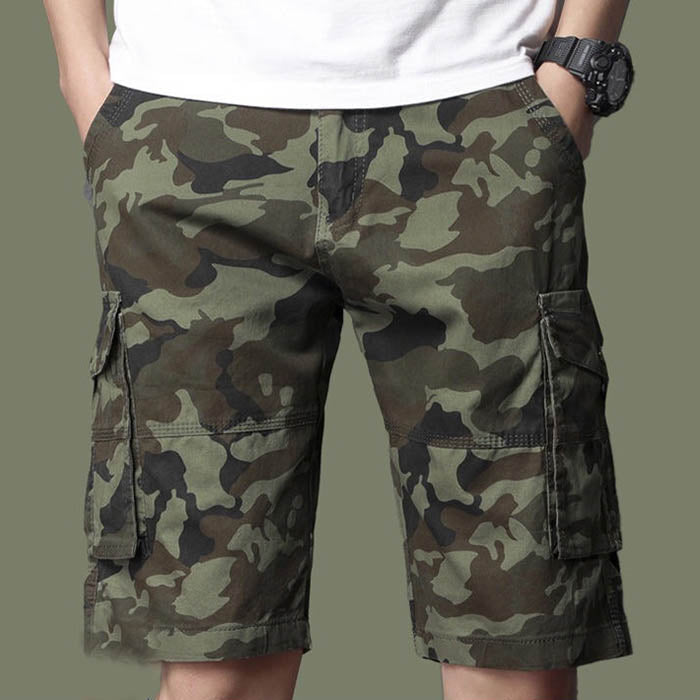 Casual Camo Multi-bag Straight  Men's Shorts