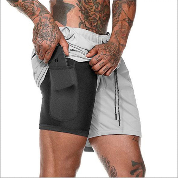 Men's Double Layer Sports  Beach Shorts