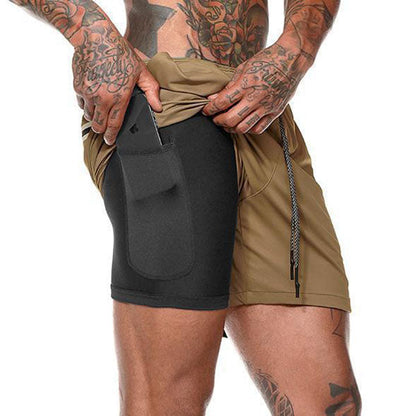 Men's Double Layer Sports  Beach Shorts