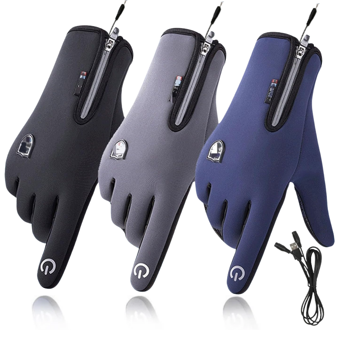 Crestsport™ Outdoor Heated Gloves Windproof and Waterproof with Plus Velvet