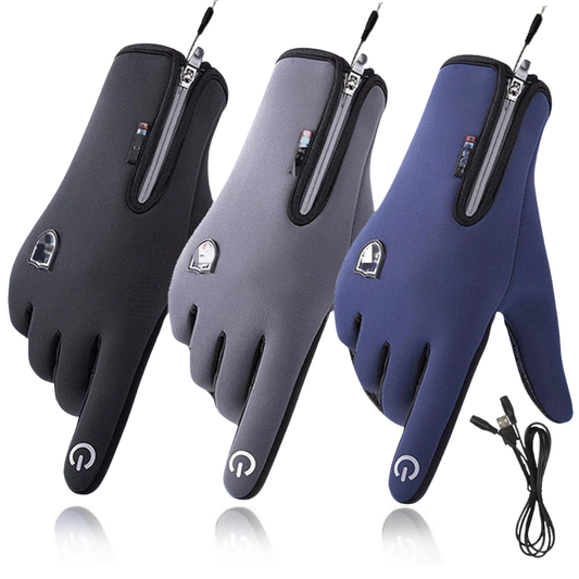 Crestsport™ Outdoor Heated Gloves Windproof and Waterproof with Plus Velvet